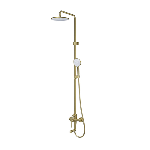 Душевая система 35к IDDIS AIGMG3Fi06 "Aiger" лейка "Тропический душ", ЗОЛОТО матовый