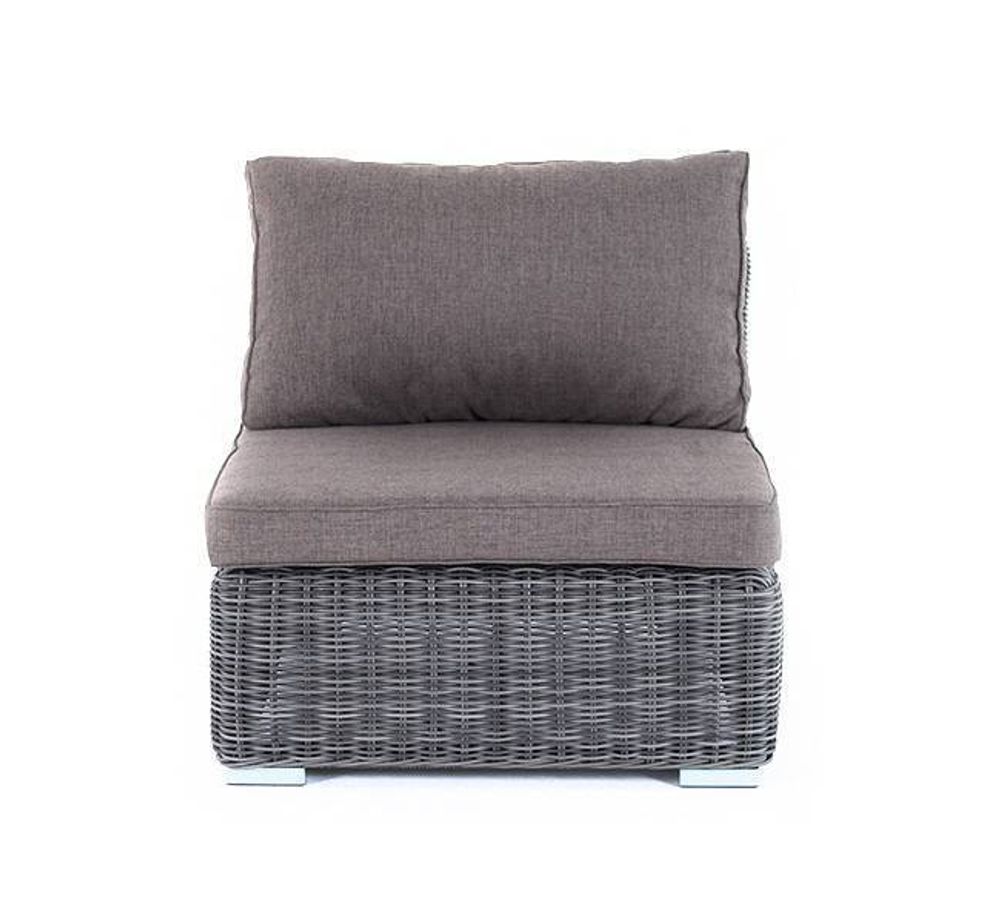 "Лунго" модуль диванный прямой с подушками, цвет графит