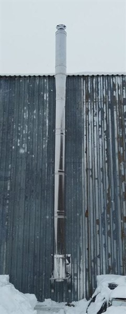 Комплект дымохода через стену Суперсилика нерж 1 мм./0,5 - 200/300