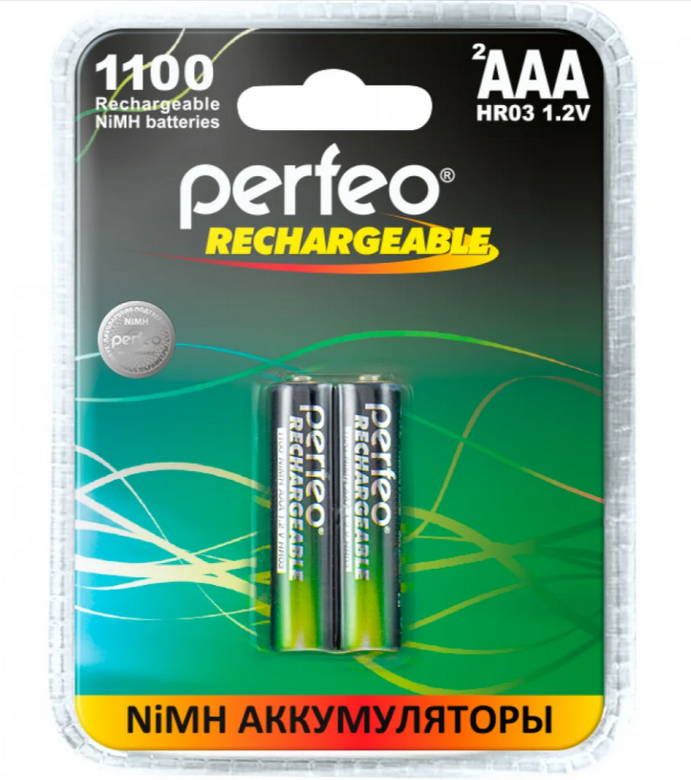 Аккумулятор AAA HR-03 / 1100 mAh Perfeo NiMH (2шт/уп)