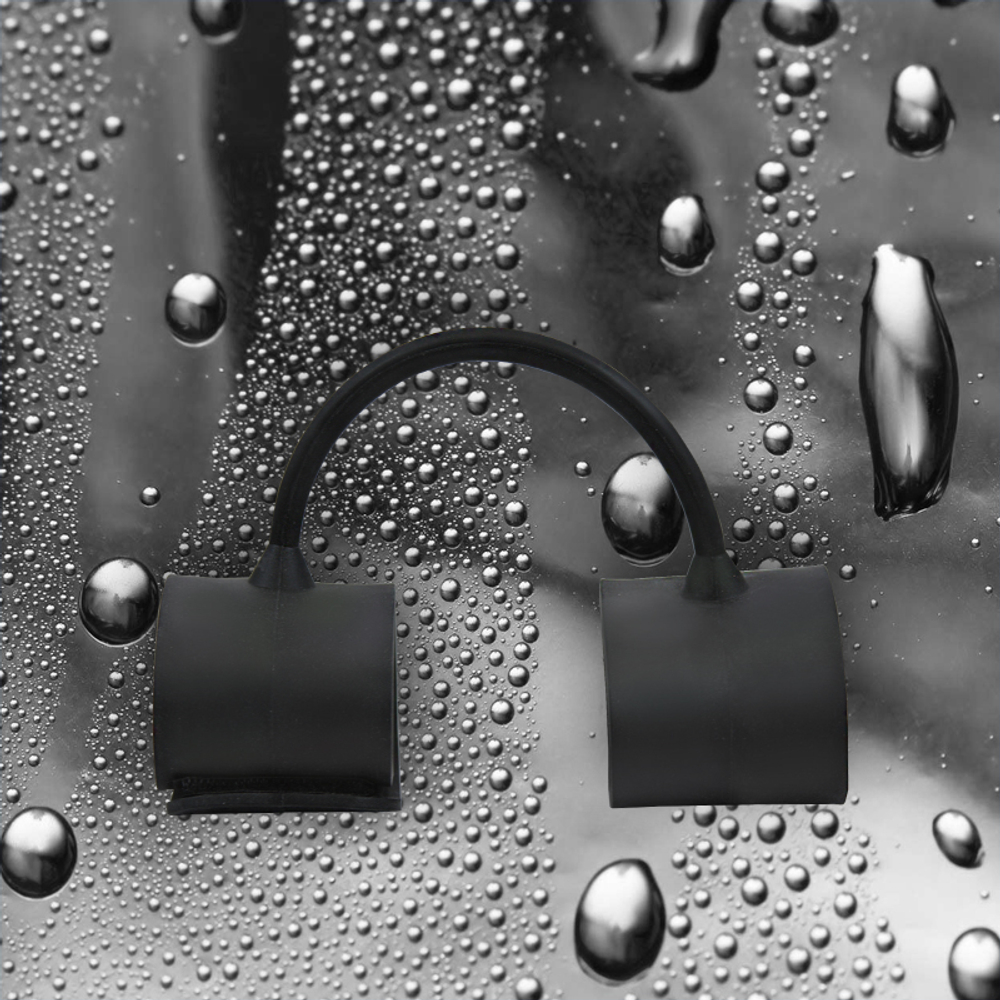 Чёрные силиконовые наручники Silicone Submissions Wrist Cuffs (Цвет: черный)