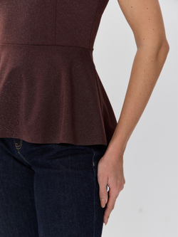 Вечерний топ-блузка с баской