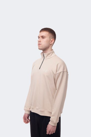 Cвитшот UNIFORM Half-zip Club бежевый