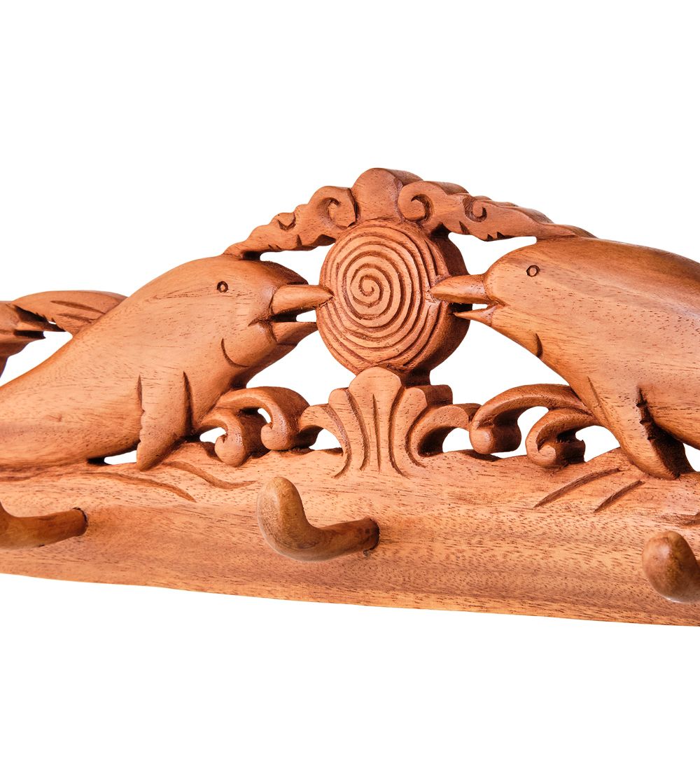 Decor and Gift 17-121 Панно-вешалка «Пара дельфинов» (суар, о.Бали)