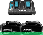Аккумулятор с зарядным устройством для инструмента Makita BL1850B 18В 5Ач Li-Ion (191L75-3)