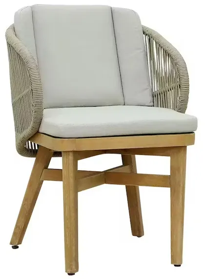 Комплект уличной мебели Mali из массива эвкалипта, стол Ø150 см, 6 стульев