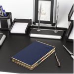 Ежедневник датированный 2025 А5 148х218 мм GALANT "Infinity Gold", под кожу, темно-синий, 115729