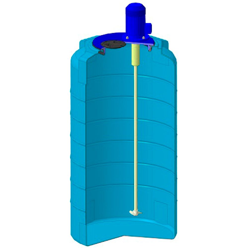 Емкость T 300 синий с пропеллерной мешалкой ЭкоПром T 300 л. горизонтальная (18кг;Синий) - арт.557282