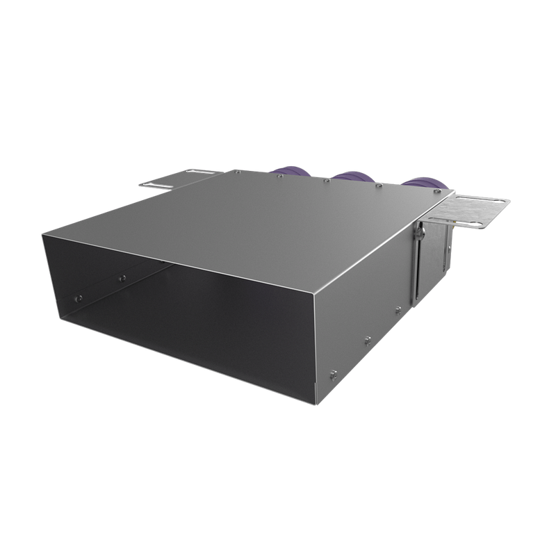 Присоединительная коробка VPK 300×90/75×3 на 3 выхода, прямая прямоугольная