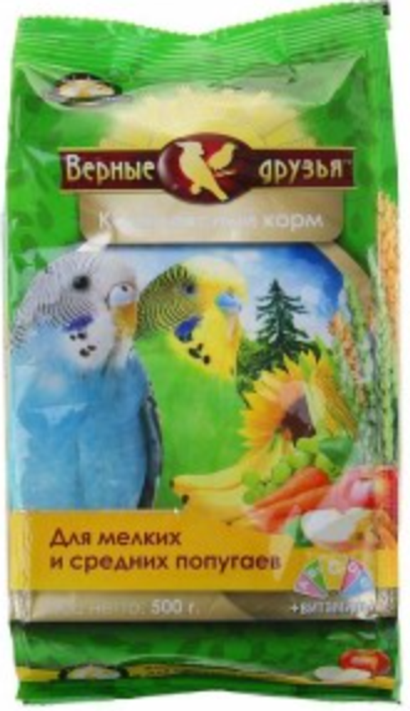 Верные Друзья 500г. корм для мелких и средних попугаев