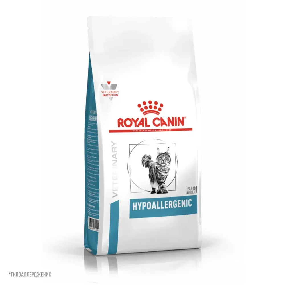 Royal canin hypoallergenic сухой диетический корм для взрослых кошек, при пищевой аллергии или непереносимости - 350 г