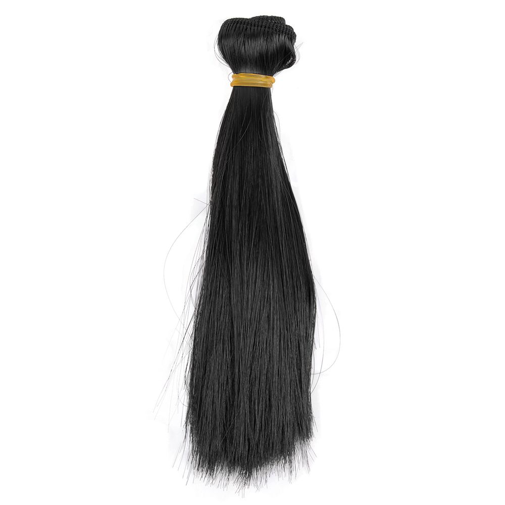 Трессы для кукол 15 см, 100 см, 25 г, 06 черный, HobbyBe HAR-7