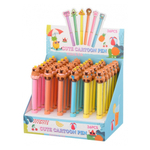 Ручка шариковая, Basir, синие чернила, серия "Капибара", с игрушкой, 36 шт