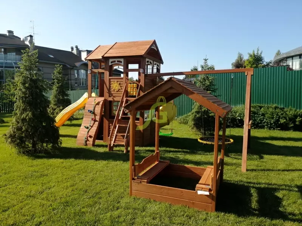Детская площадка Клубный домик 2 с трубой и рукоходом