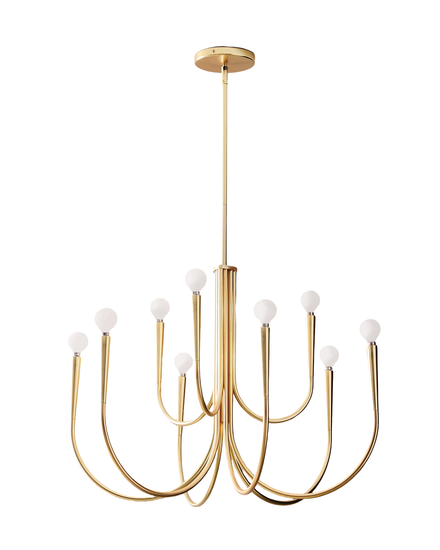 Золотая люстра “Свуп”