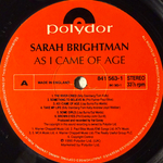 Sarah Brightman ‎– As I Came Of Age (Англия 1990г.)