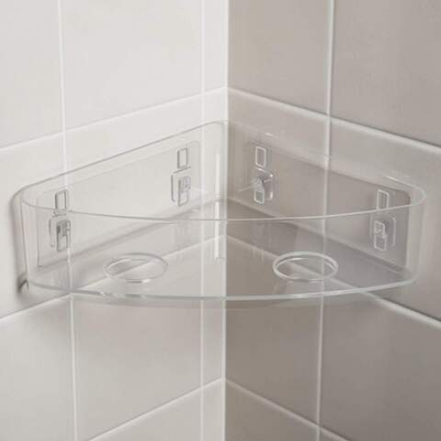 Полка для ванной подвесная угловая "Crystal", 19,5*19,5*6,5см