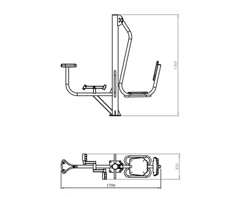 Уличный тренажер «Велосипед + Жим ногами» YT88