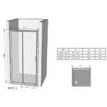 Душевая дверь Ravak Blix BLDP2 110 0PVD0C00Z1 профиль Хром стекло Transparent