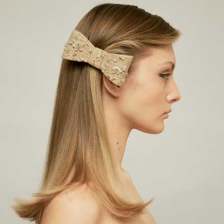 Бант-бабочка S с прозрачными ромашками