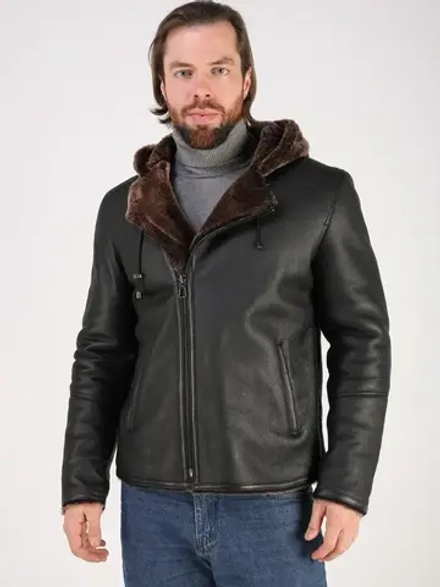 Дубленка зимняя куртка натуральная с капюшоном косуха