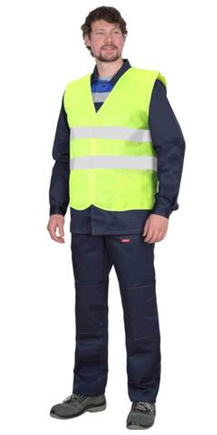 Жилет сигнальный класс 1, 2 СОП (трик.100 гр/м2) лимонный