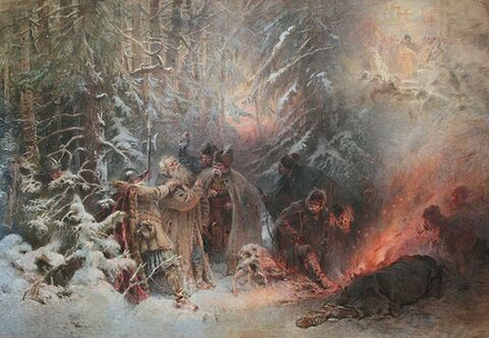 Картина для интерьера "Иван Сусанин", художник Маковский Константин Егорович, печать на холсте