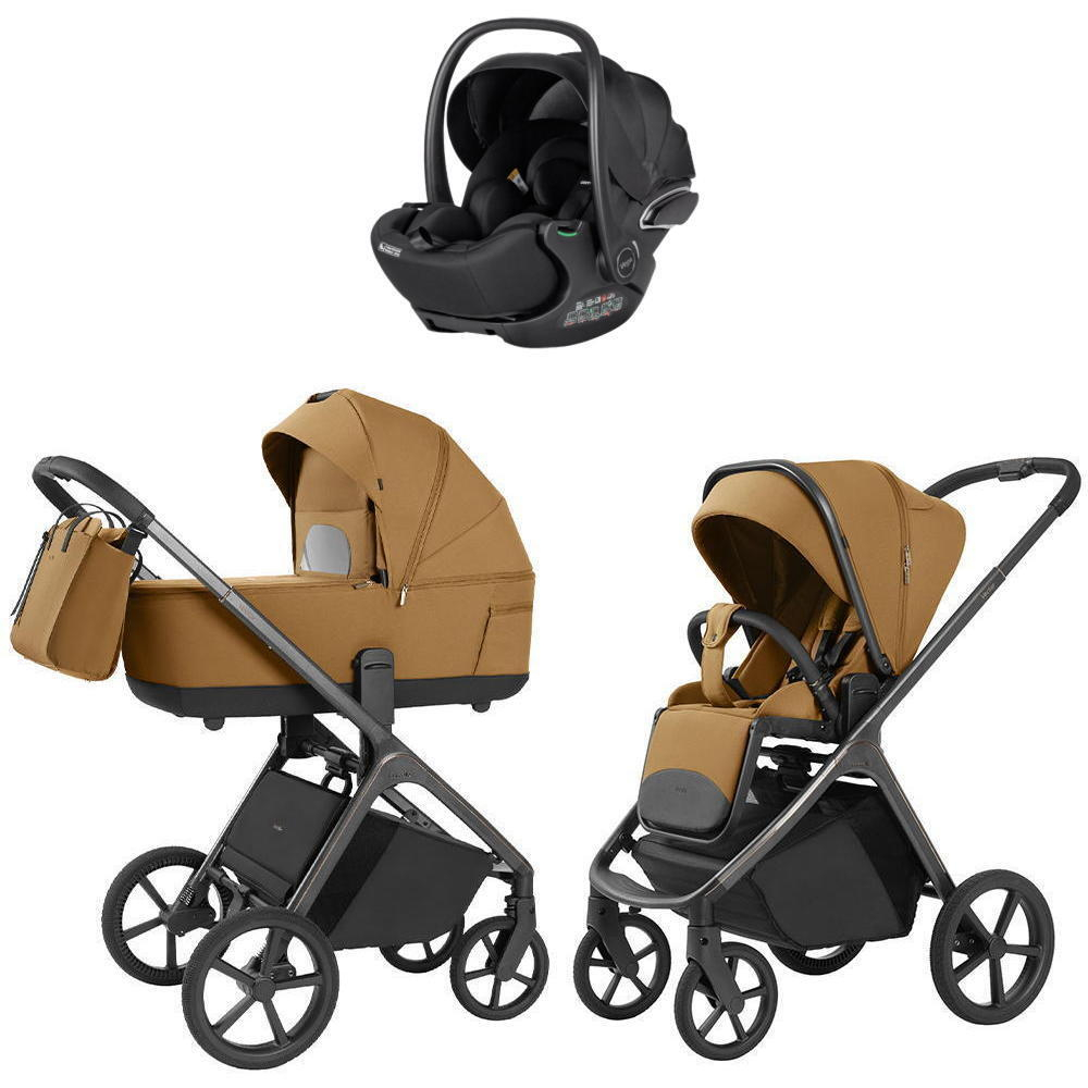 Коляска Carrello Vector 2025 CRL-6551 Vega Absolute Black 3 в 1 Golden Beige