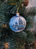 Шар стеклянный "Исакиевский собор",  ручная роспись
