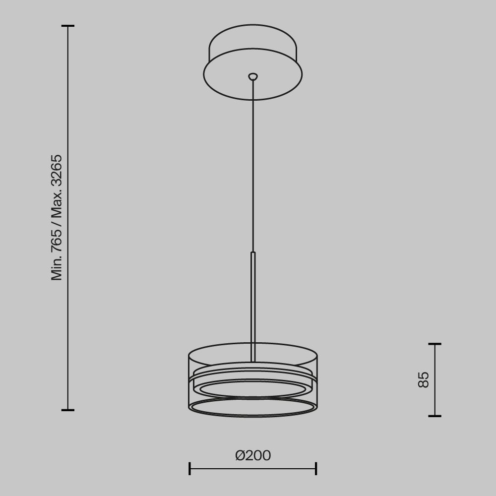 Светильник подвесной светодиодный Maytoni   MOD348PL-L14BBS3K