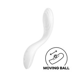 Вибромассажер Satisfyer Rrrolling Pleasure с движущимся шариком для стимуляции точки G, белый