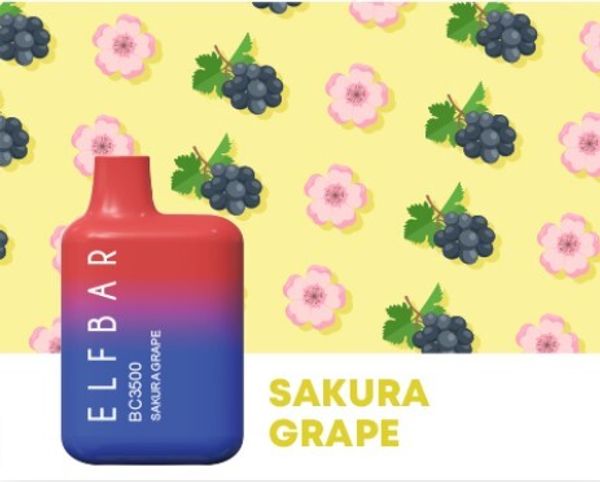 Купить Одноразовый Pod Elf bar BC4000 - Sakura Grape (4000 затяжек)
