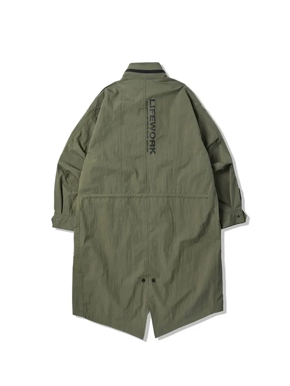 Удлиненная куртка с воротником-стойкой