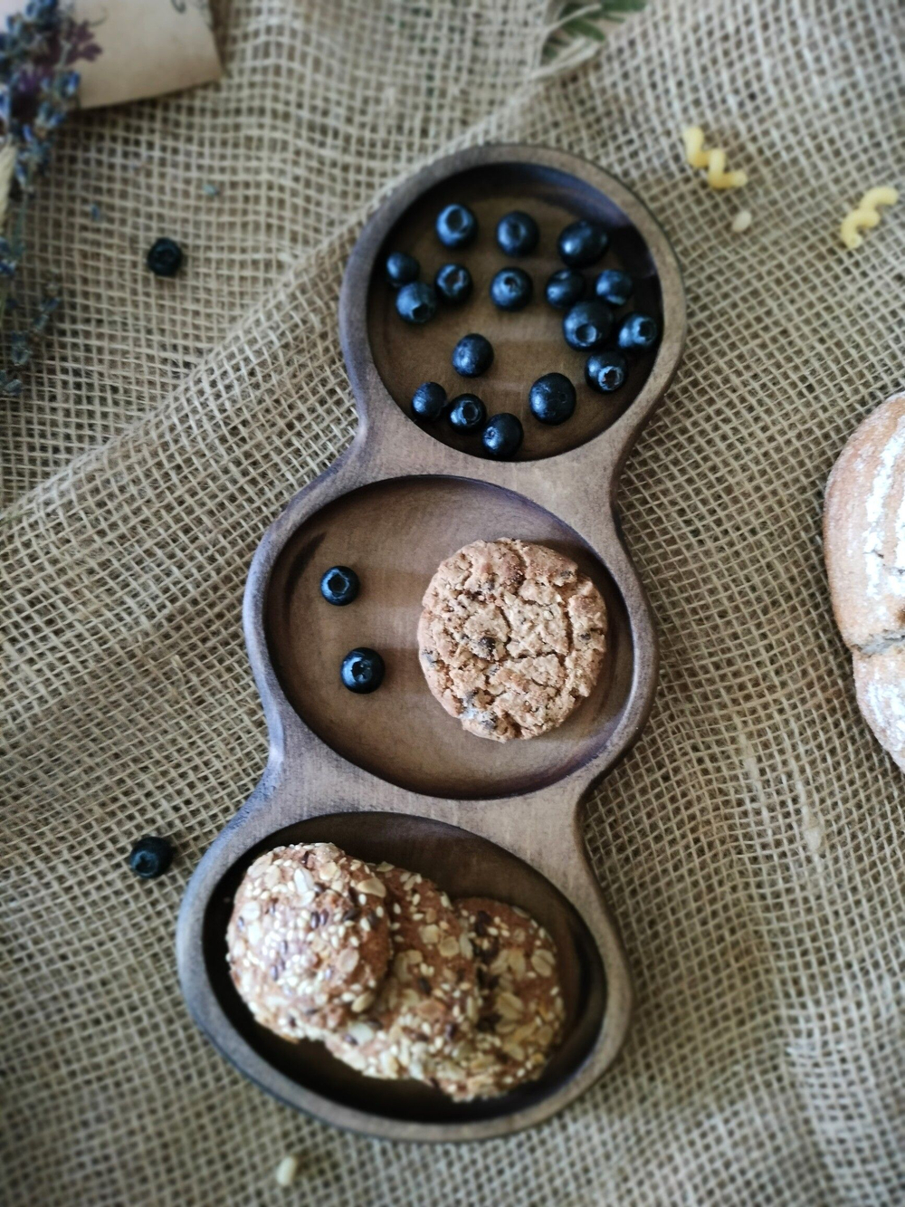 Менажница деревянная для подачи блюд и закусок "АЗИЯ"