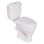 УНИТАЗ-КОМПАКТ ЛУНА БЕЛЫЙ СТАНДАРТ С 1 УРОВНЕВОЙ АРМАТУРОЙ, БОЛТАМИ КРЕПЛЕНИЯ И СИДЕНЬЕМ