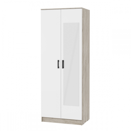 мс для спальни Ронда ШК-20 Дуб крафт серый / Белый