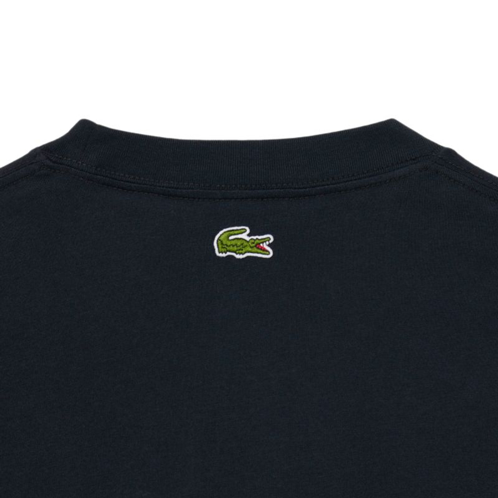 Теннисная футболка Lacoste Printed Cotton - black