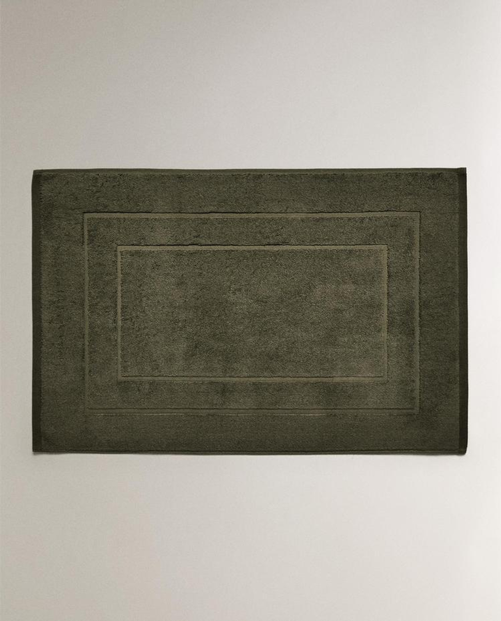 ZARA HOME ХЛОПКОВЫЙ НЕСКОЛЬЗЯЩИЙ КОВРИК ДЛЯ ВАННОЙ, ХАКИ