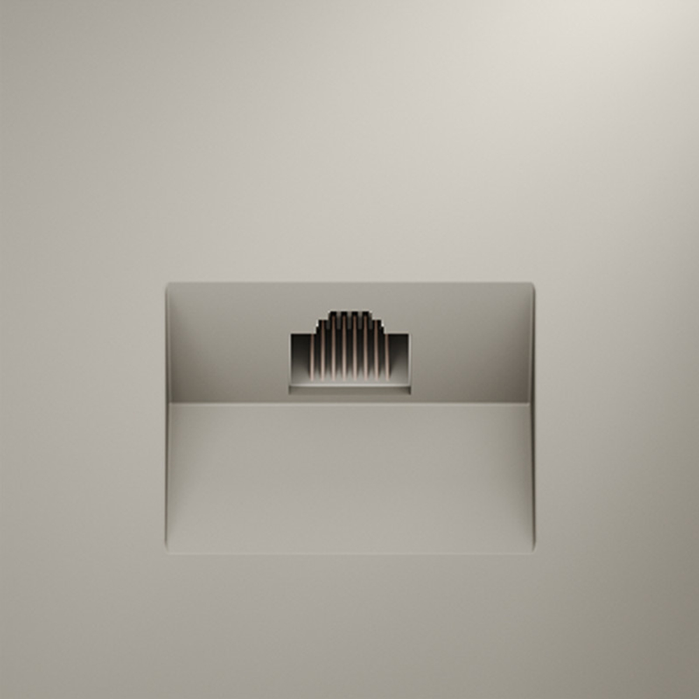 Розетка компьютерная встраиваемая VOLTUM S70 RJ45 кат.6, (кашемир)