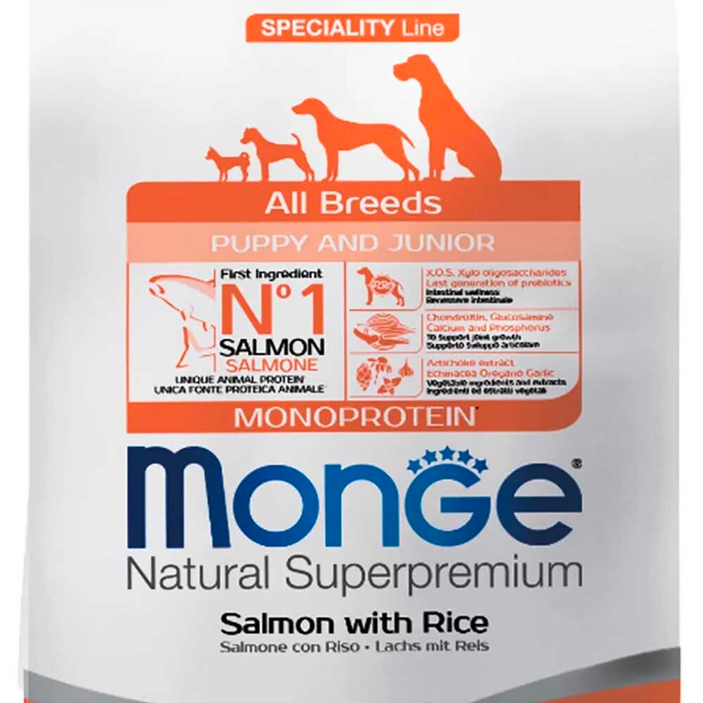 Monge Puppy&Junior Salmon - корм для щенков (лосось и рис)