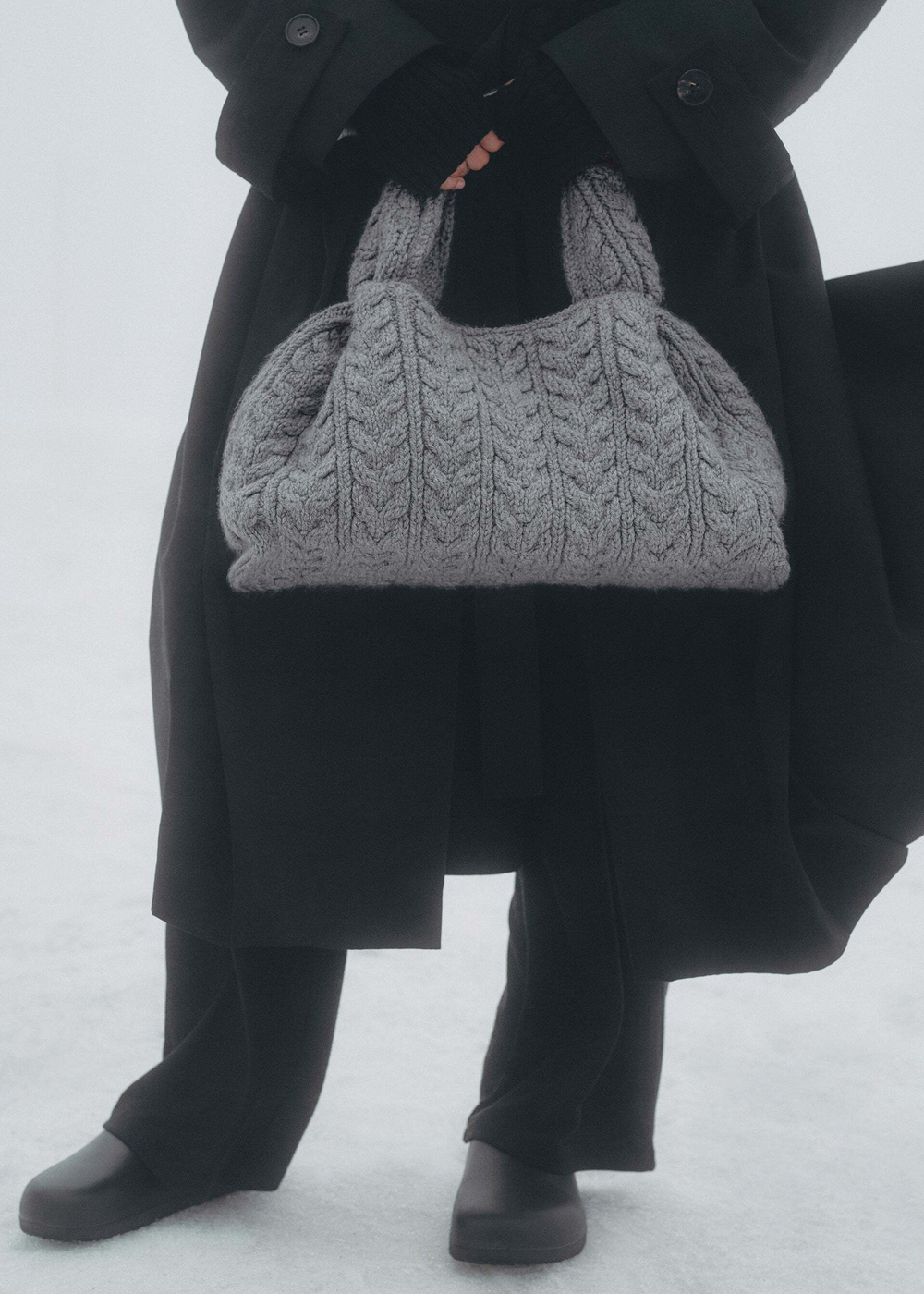 POLENE СУМКА NUMERO NEUF LARGE, СЕРЫЙ