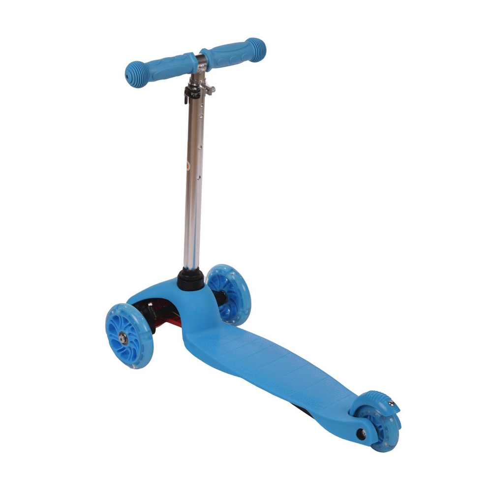 Самокат 3х кол. 57см,макс.высота ручки68см, колесаPU (заднее со светом),макс.вес30кг