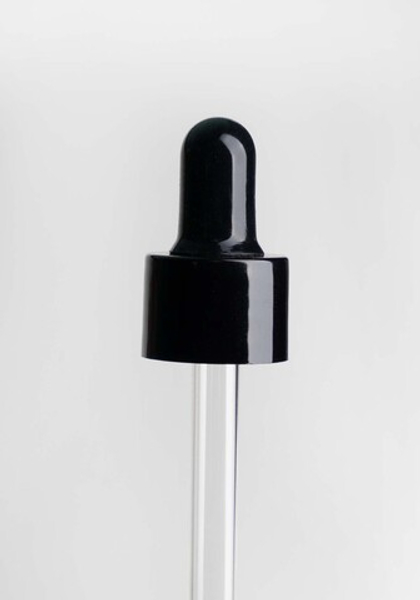 Пипетка 18/410 черная гладкая пластиковая без КПВ