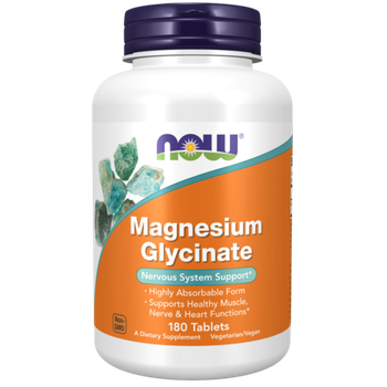 Now Foods Magnesium Glycinate 180 tablets, Глицинат Магния , Магний