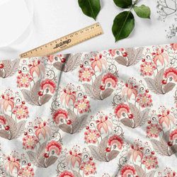 Ткань бязь модные букеты