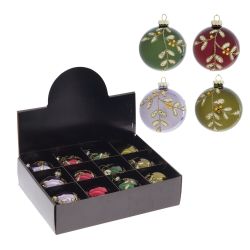 GAEM Набор из 12шт Украшение новогоднее "Шар", D 8 см, L35 W25 H8,5 см