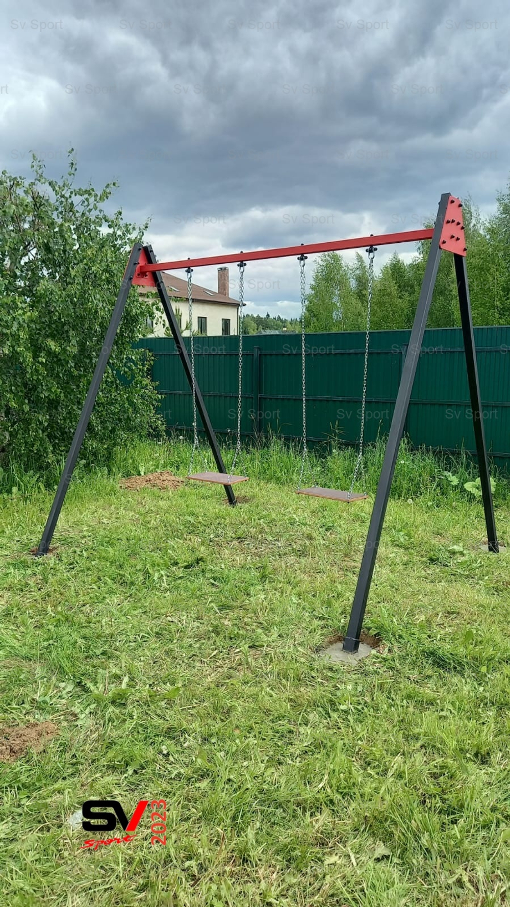 Монтаж уличных качелей Sv Sport