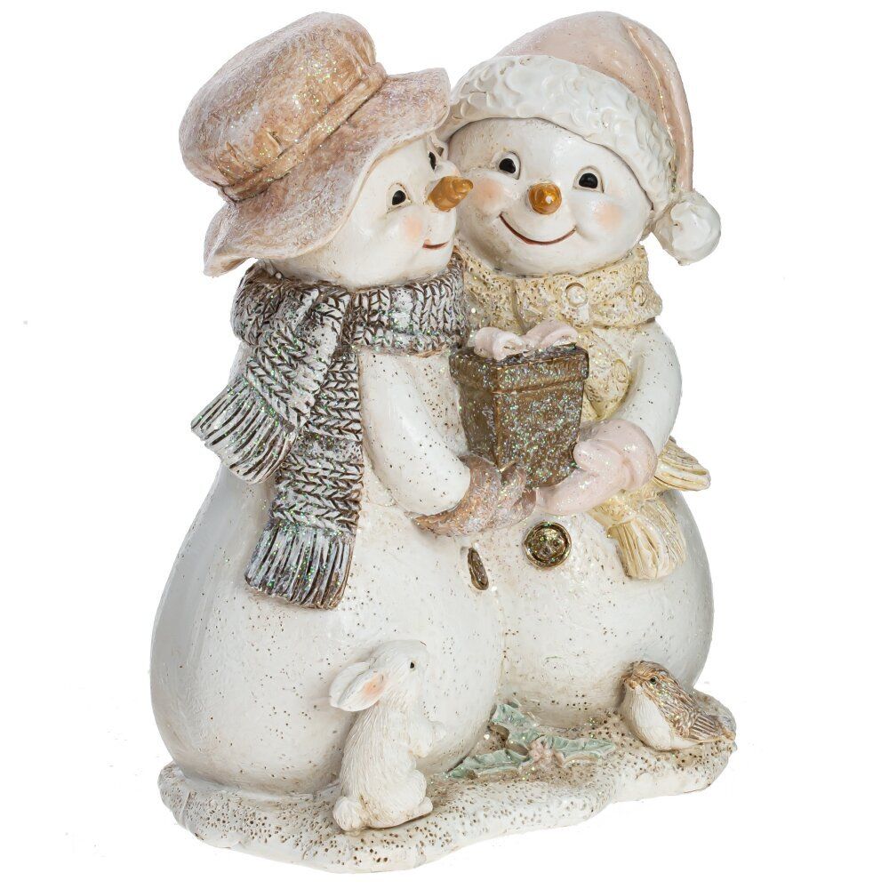 GAEM Фигурка декоративная "Снеговики", L10,5 W6,5 H12,5 см