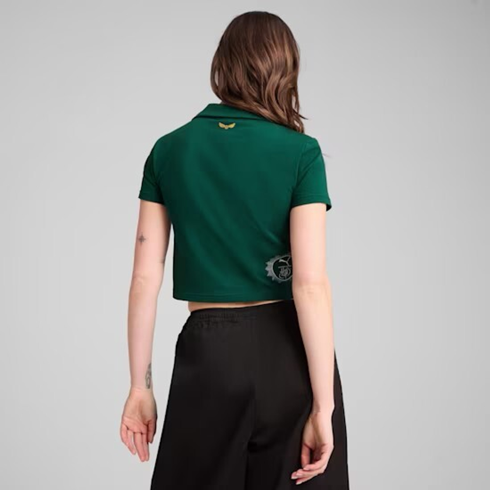 PUMA X HARRY POTTER ФУТБОЛКА-ПОЛО С ПРИНТОМ, ЗЕЛЕНЫЙ