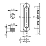 Ручка для раздвижных дверей SH.LD152.010 (SH010) WAB-11 матовая бронза